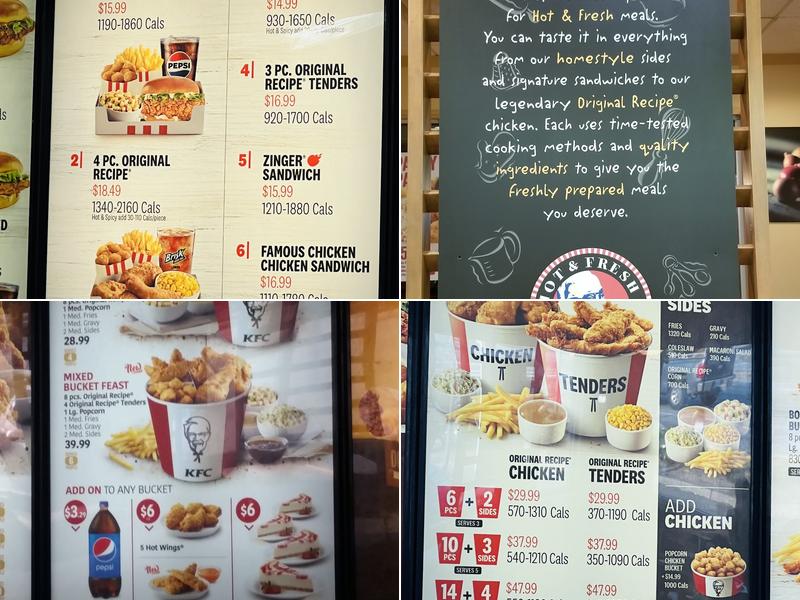 KFC Menu