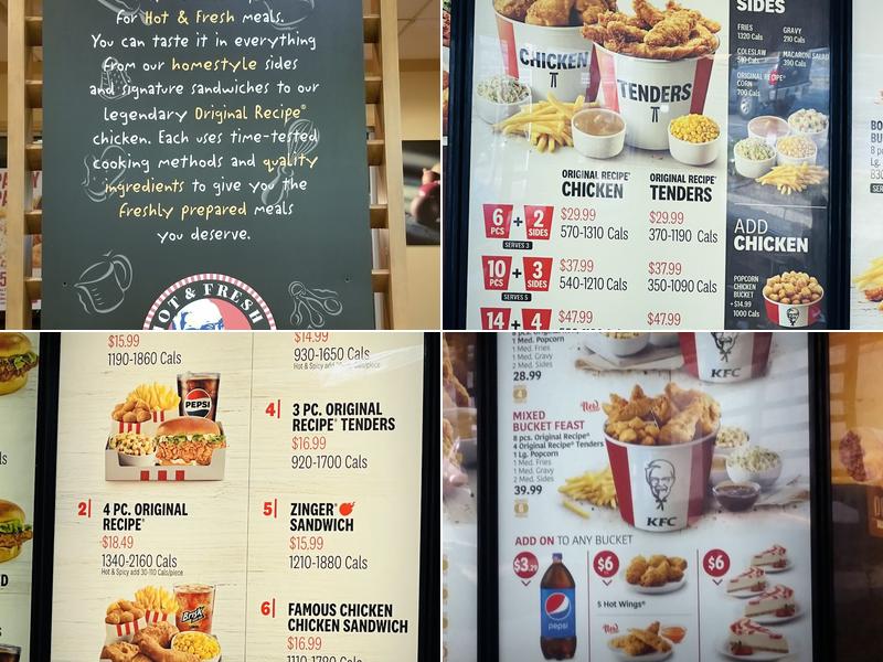 KFC Menu