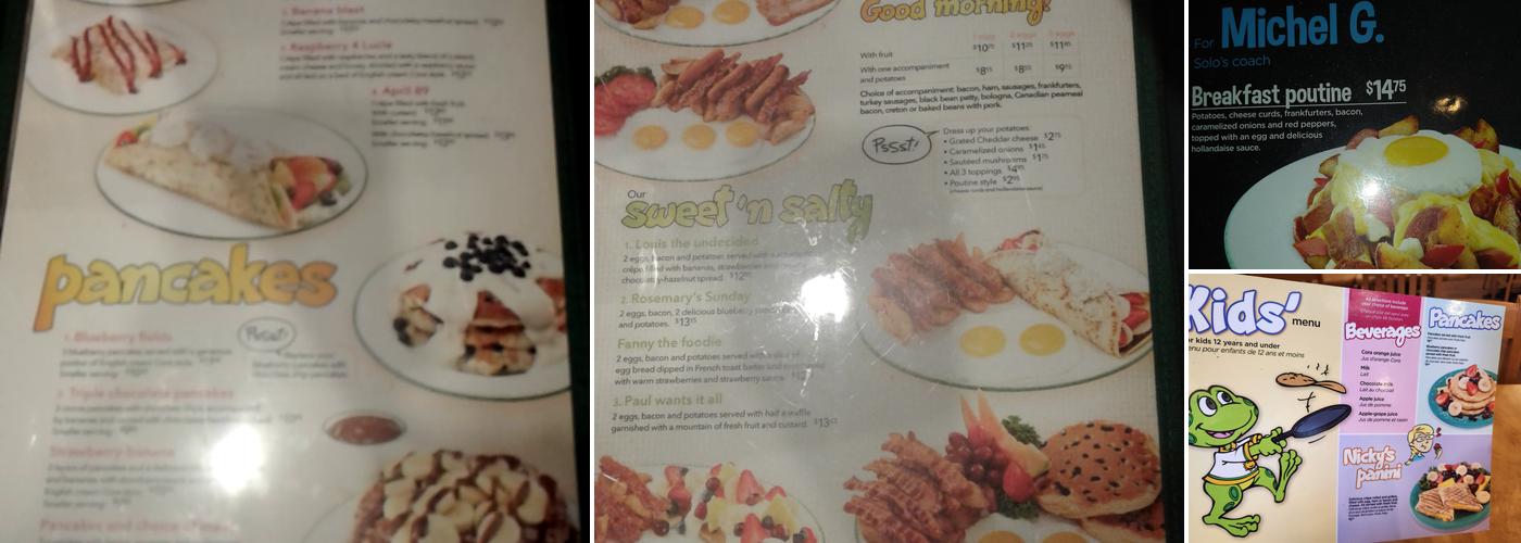 Cora Breakfast and Lunch Menu