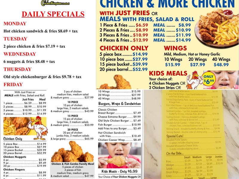 Chicken Kingdom & Seafood Menu