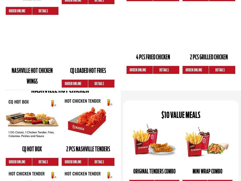 ChickQueen Menu