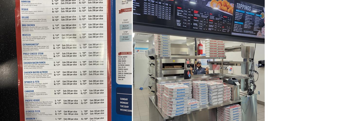 Domino's Pizza Menu