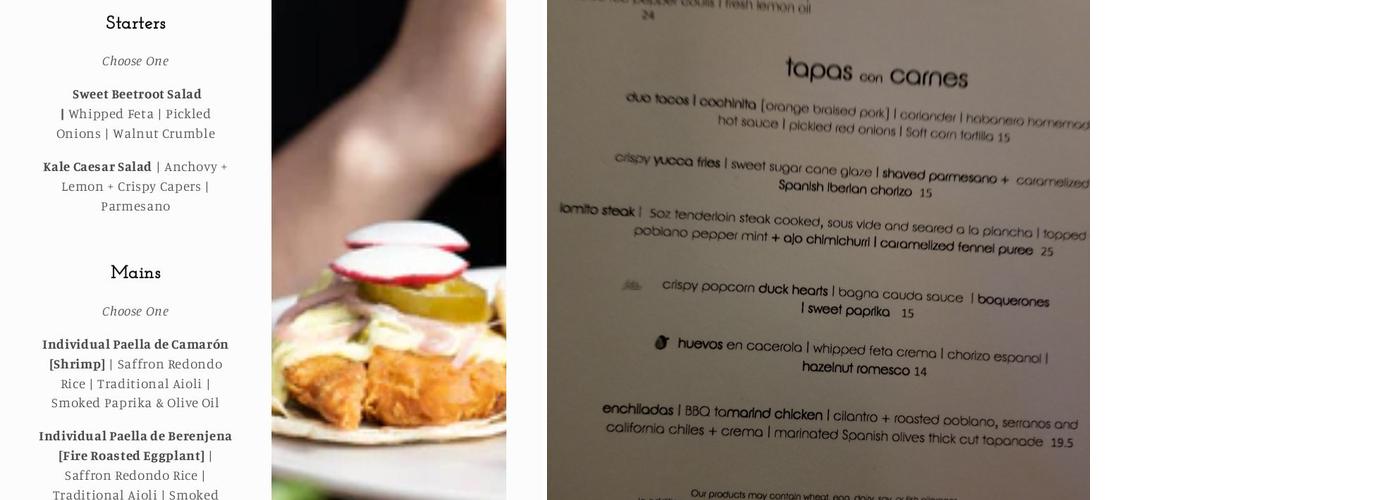 The Soca Kitchen Menu