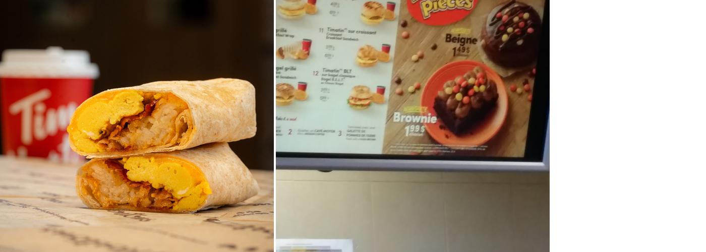 Tim Hortons Menu
