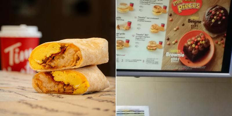 Tim Hortons Menu