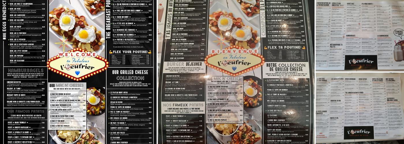 L'Oeufrier (Lavaltrie) Menu