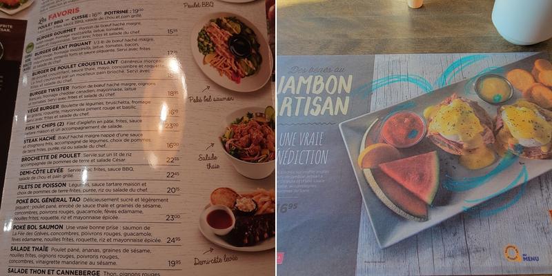 Restaurant Normandin Roberval Menu