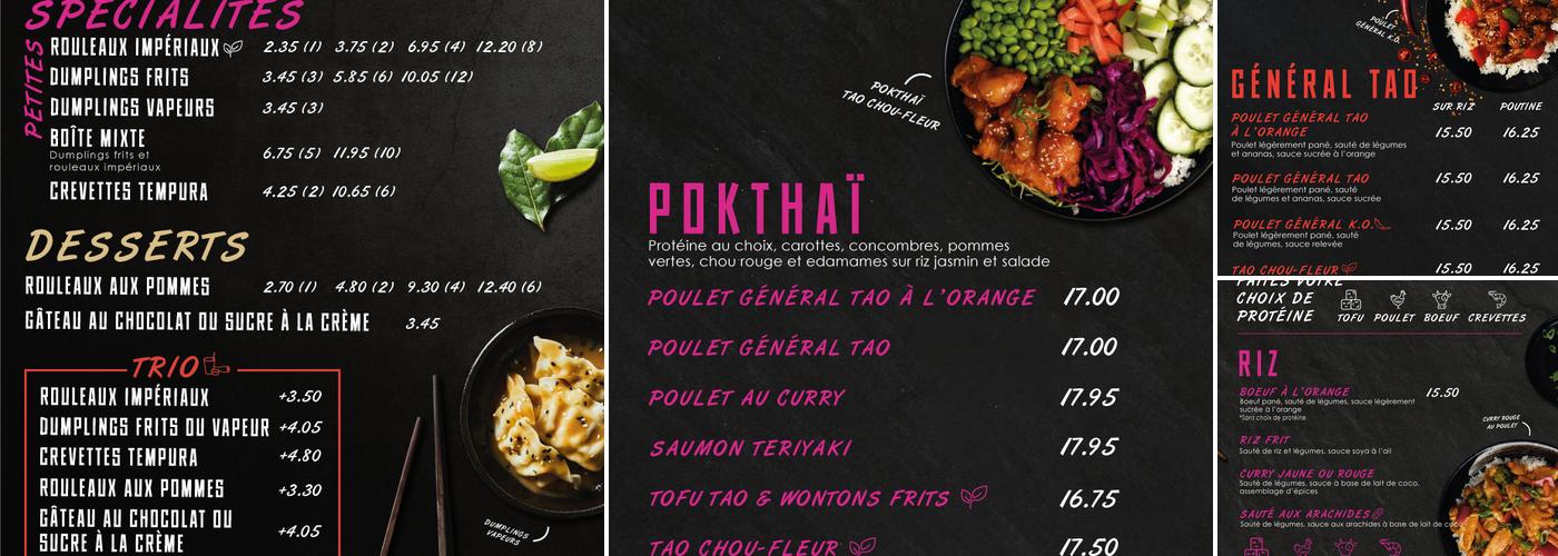 Thaïzone Menu