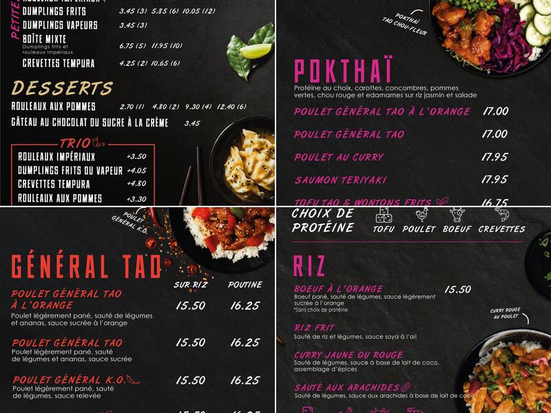 Thaïzone Menu