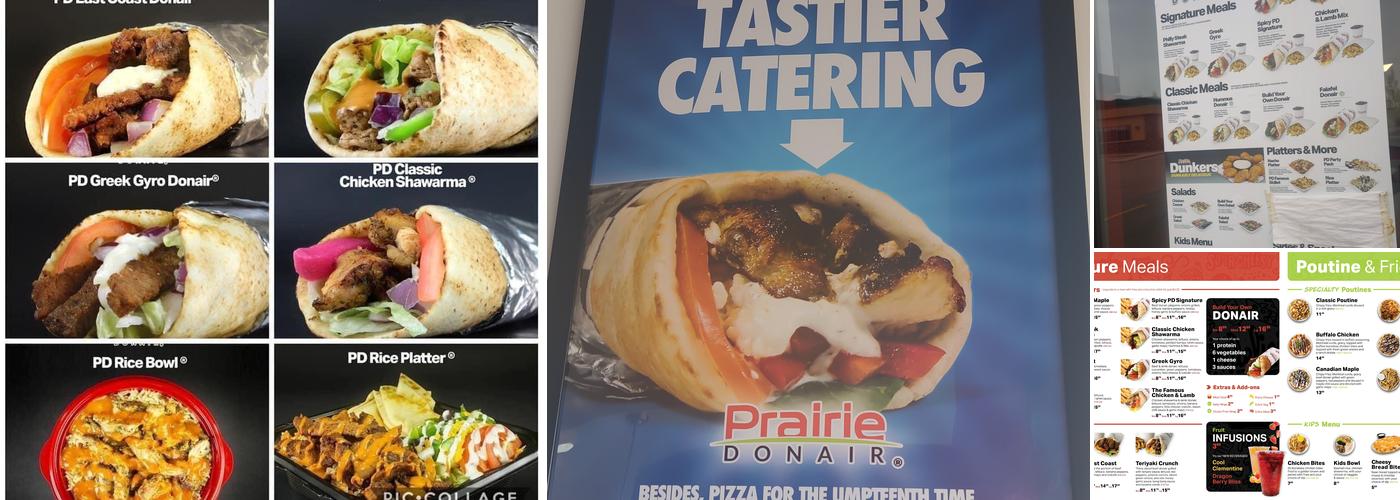 Prairie Donair Estevan (Shawarma place) Menu