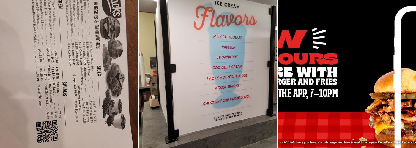 Jack's Menu