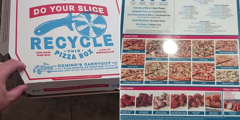 Domino's Pizza Menu