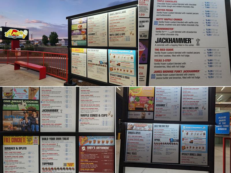 Andy's Frozen Custard Menu