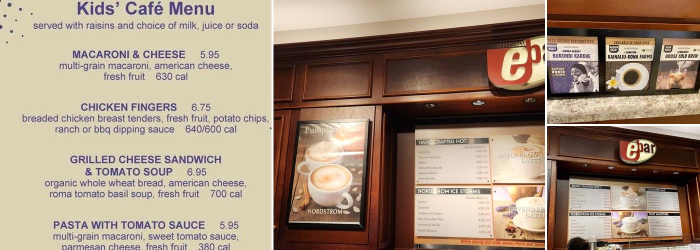 Nordstrom Ebar Artisan Coffee Menu