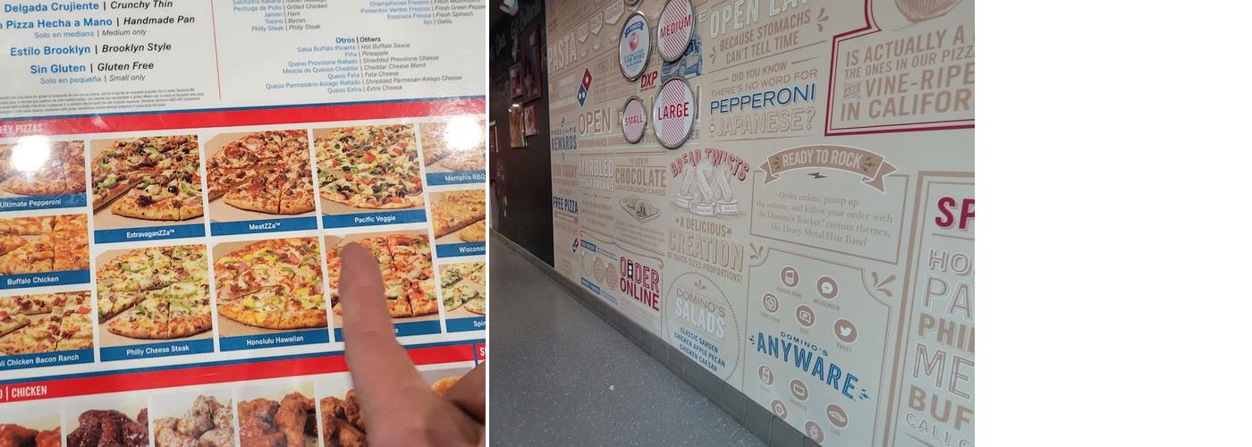 Domino's Pizza Menu