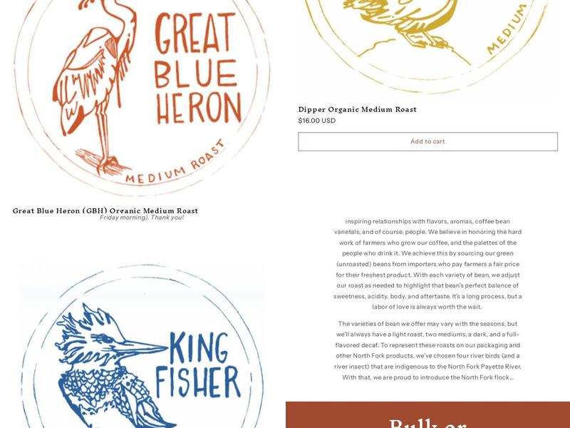 North Fork Coffee Roasters Menu