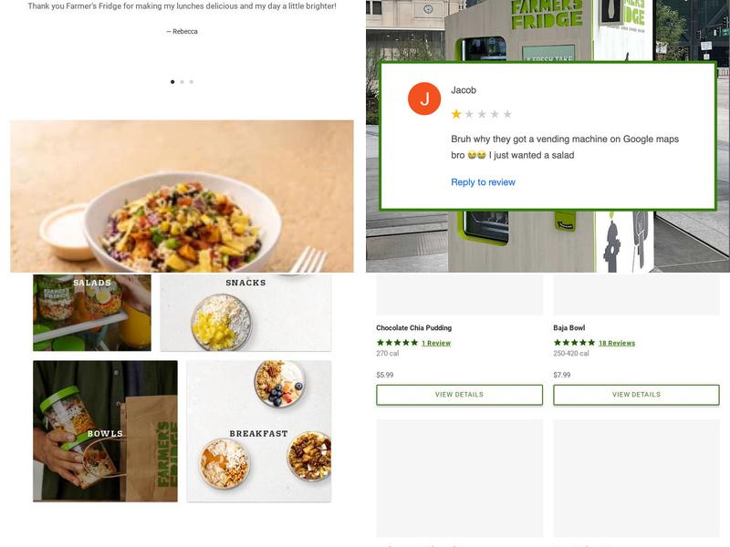 Farmer's Fridge Menu