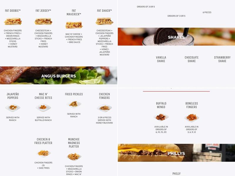 Fat Shack Menu