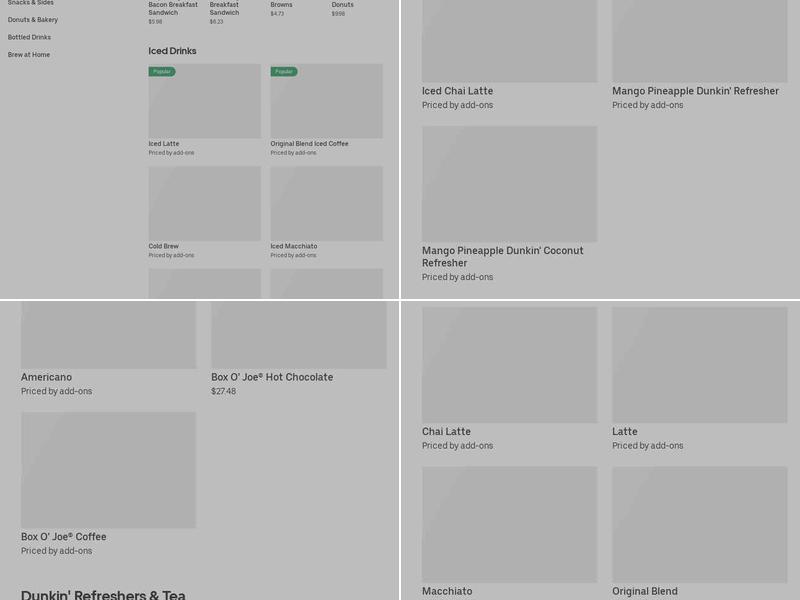 Dunkin' Menu