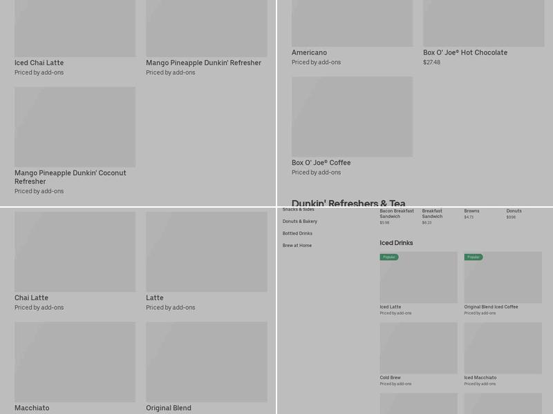 Dunkin' Menu