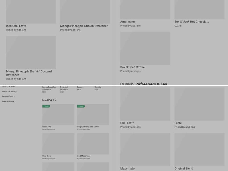 Dunkin' Menu