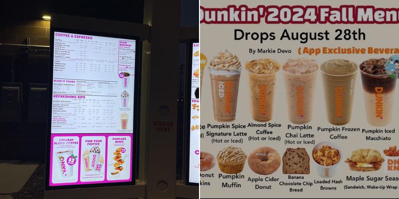 Dunkin' Menu