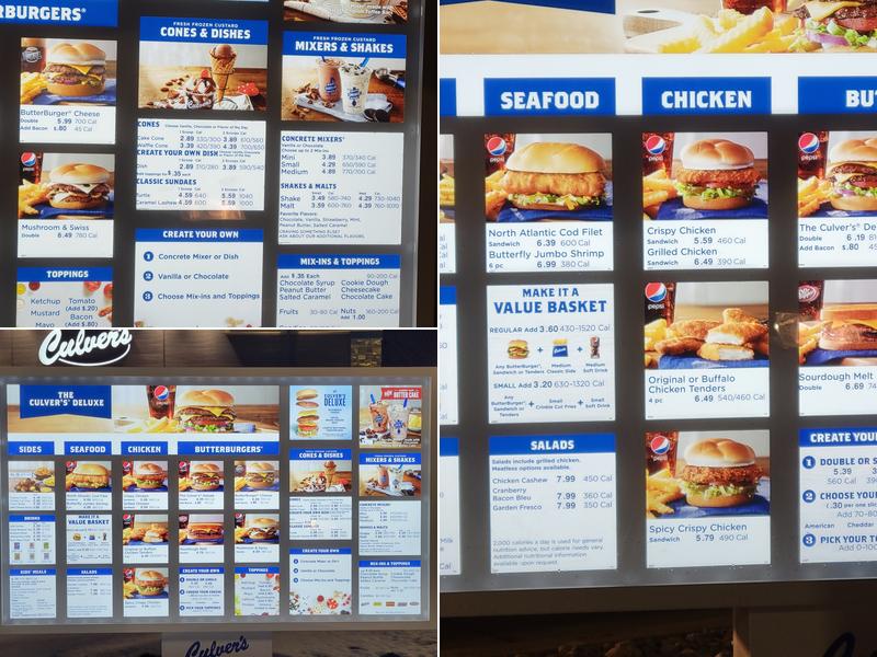 Culver's Menu