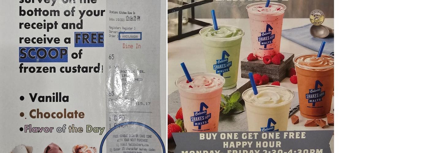 Culver’s Menu