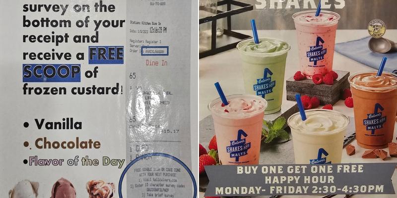 Culver’s Menu
