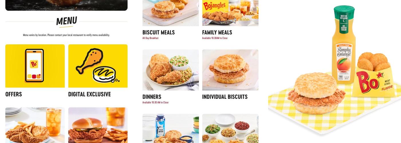 Bojangles Menu