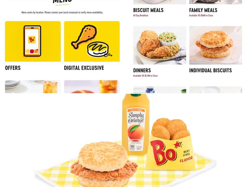 Bojangles Menu