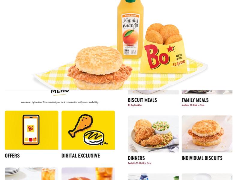 Bojangles Menu