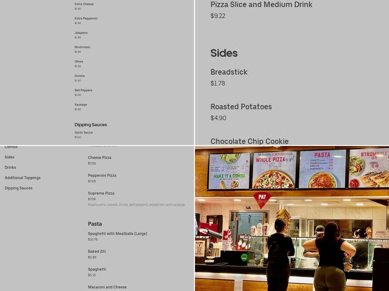 Sbarro Menu