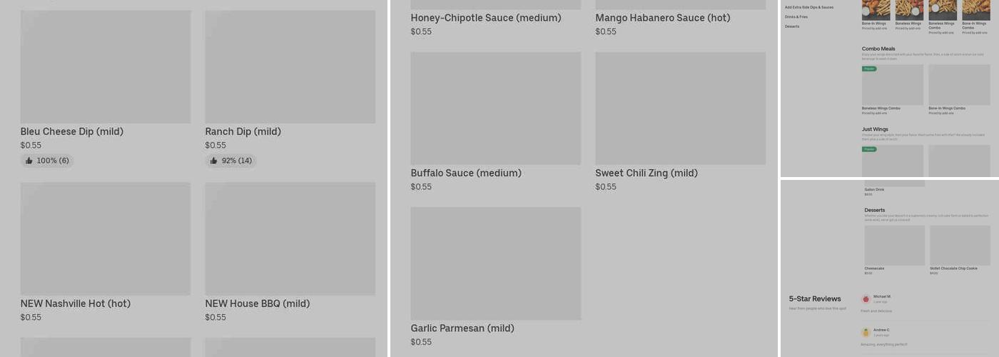 It's Just Wings Menu