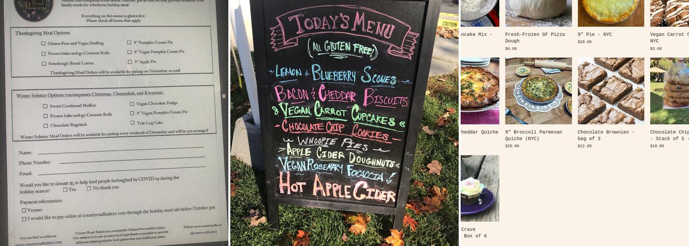 County Road Bakery Menu