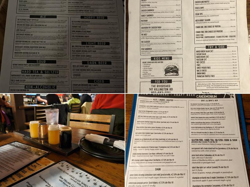 The Rivershed Killington Menu