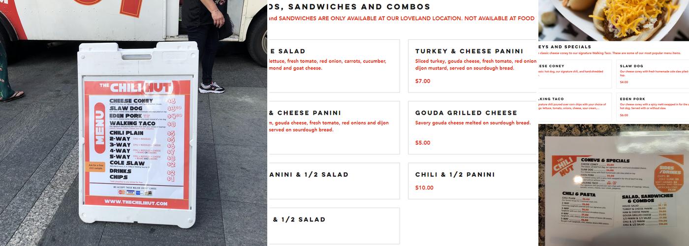 The Chili Hut Menu