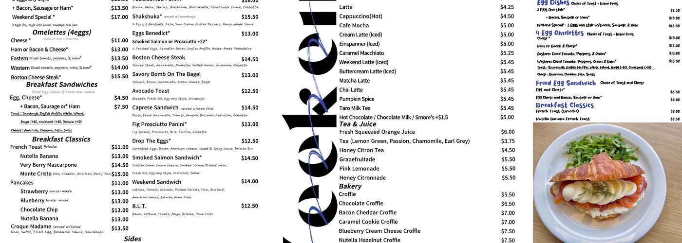 Cafe Weekend Menu