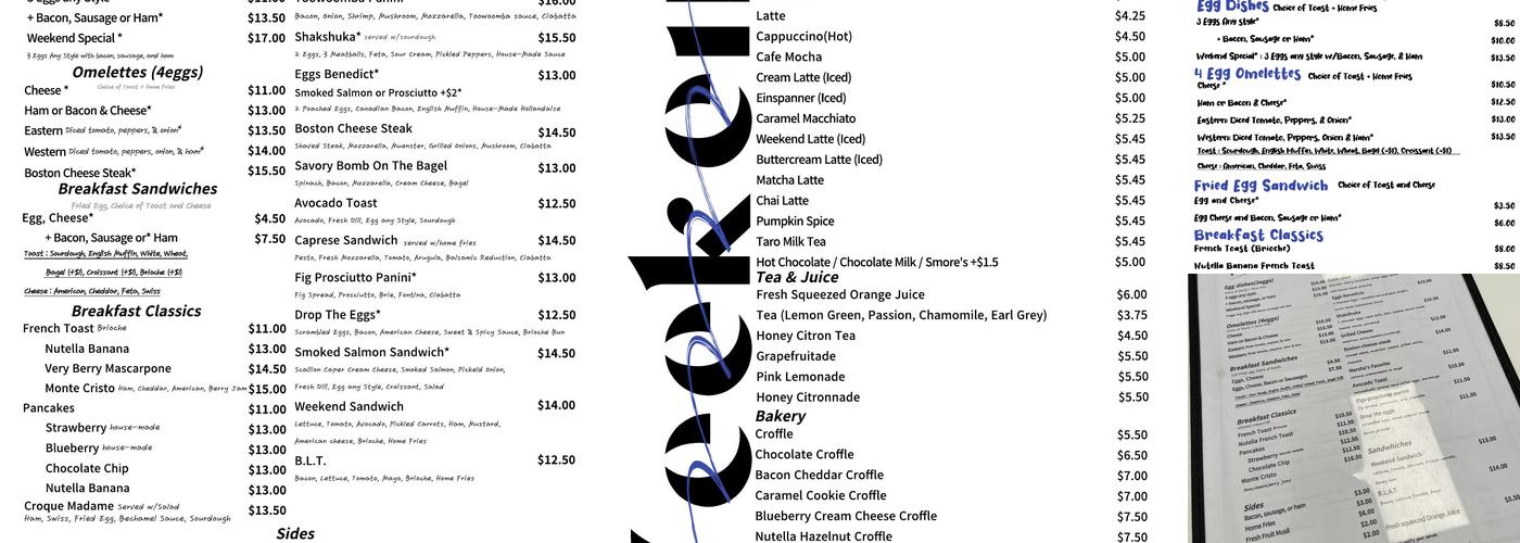 Cafe Weekend Menu