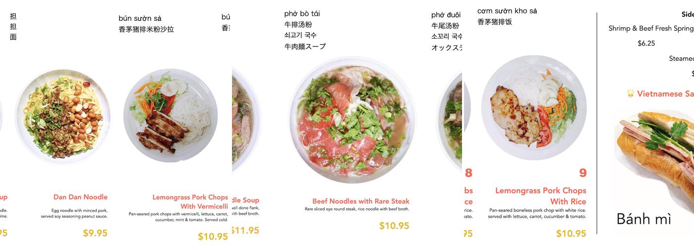 Pho Express Menu