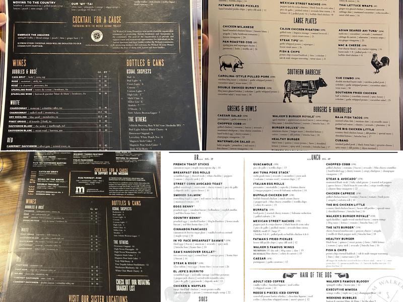Sam Walker's American Tavern Menu