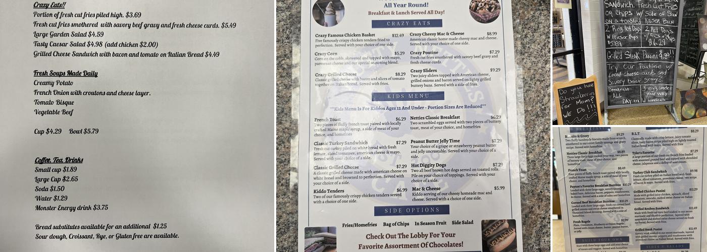 Nutty Nettie's Café Menu