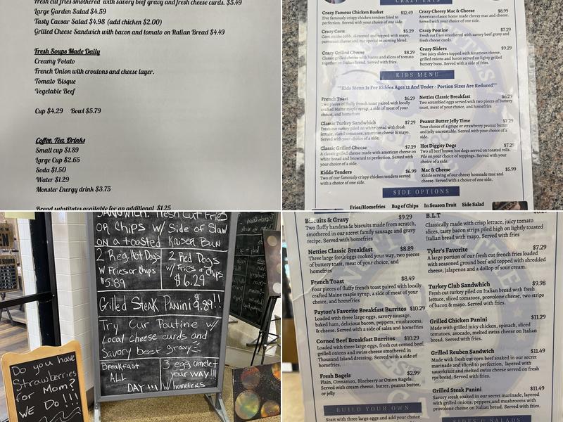 Nutty Nettie's Café Menu