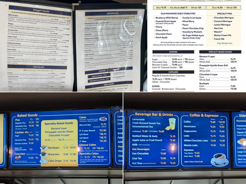 Homemade Café & Bakery Menu