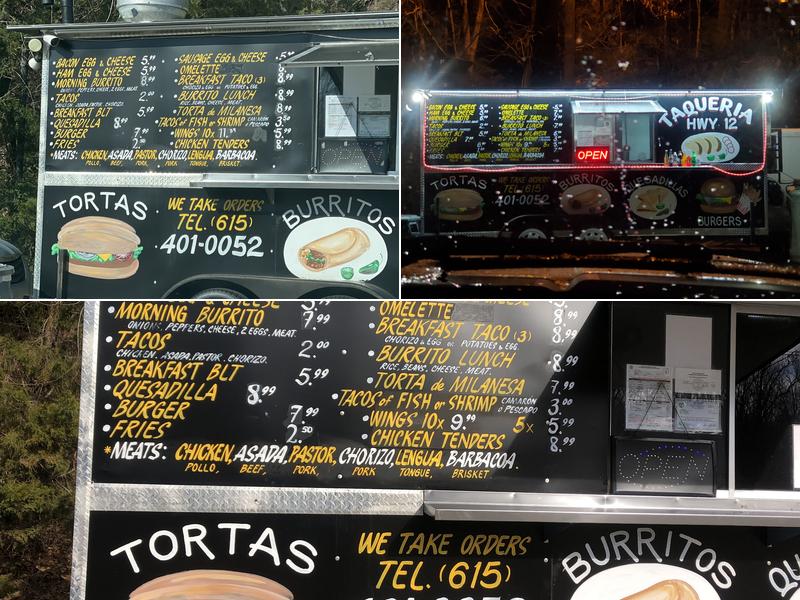 TAQUERIA HWY 12 Menu