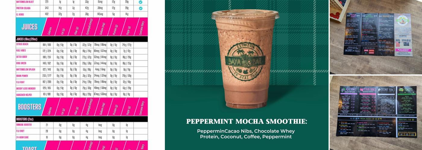 Baya Bar - Acai & Smoothie Shop Menu