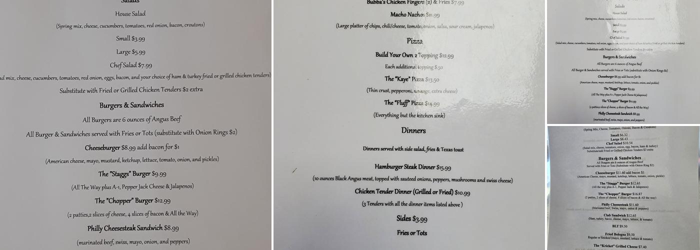 Marissa's Grille Menu