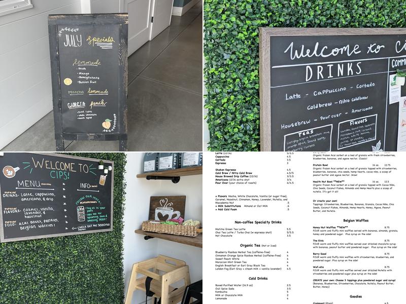 Cips Coffee Roasters Menu
