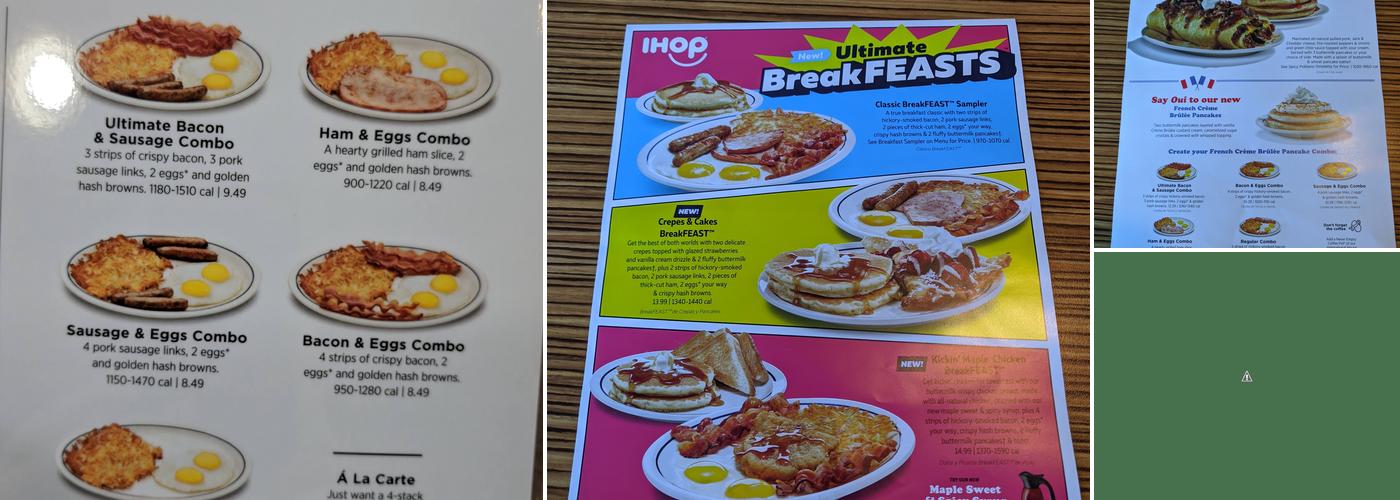 IHOP Menu