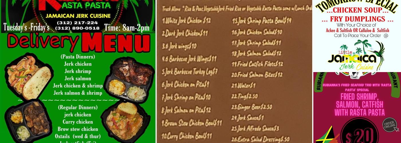 Rubianna Rasta Pasta and Jamaican Jerk Cuisine Menu
